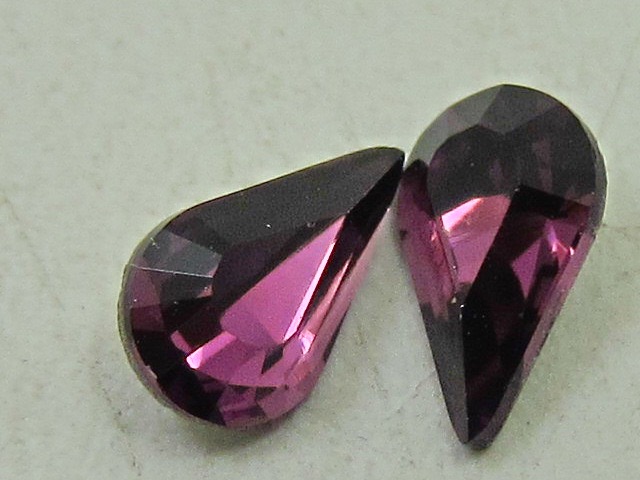 6x3.6mm PEAR 12pcs. AMETHYST  SKINNY POINTED BACK European Rhinestones